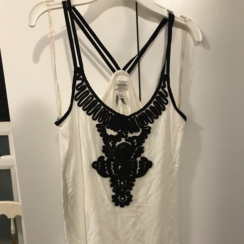 Dynamite white and black tank